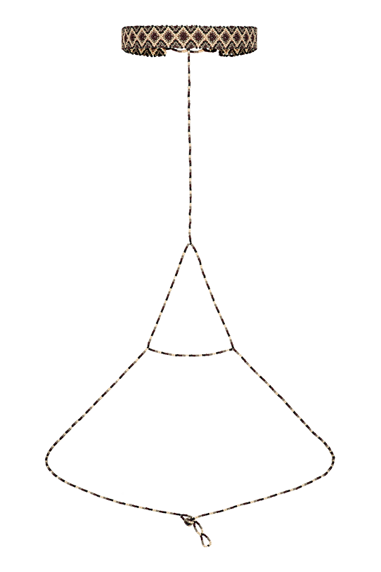 TRIANGLE CHOKER BEIGE