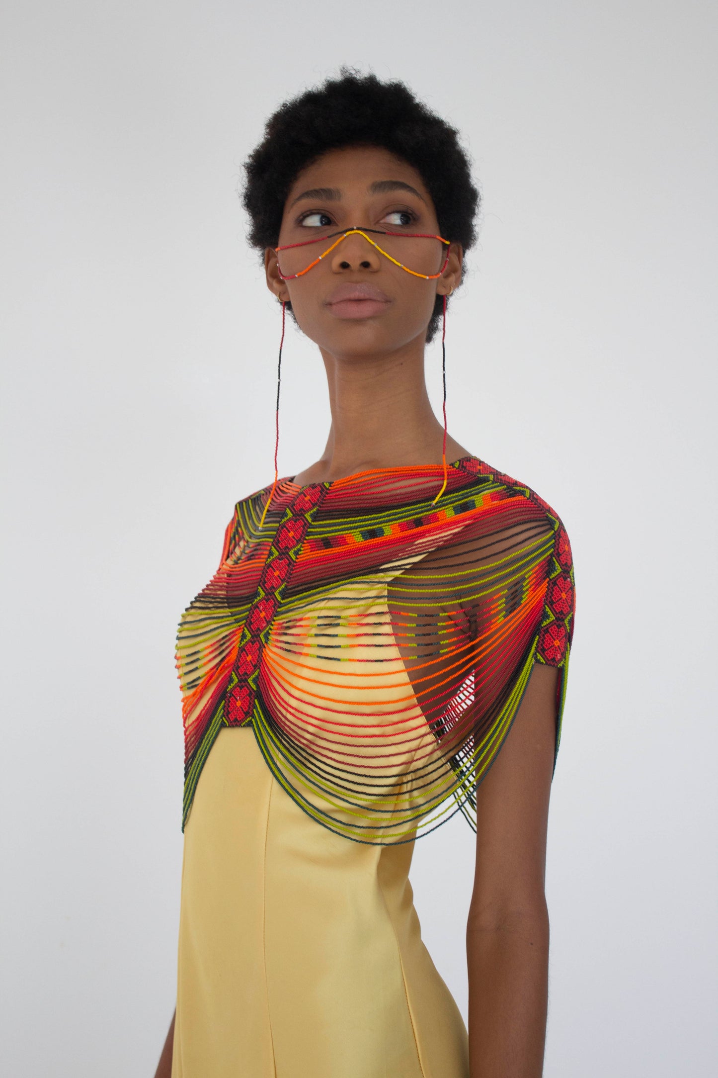GODDESS TOP PEYOTE RED & OLIVE