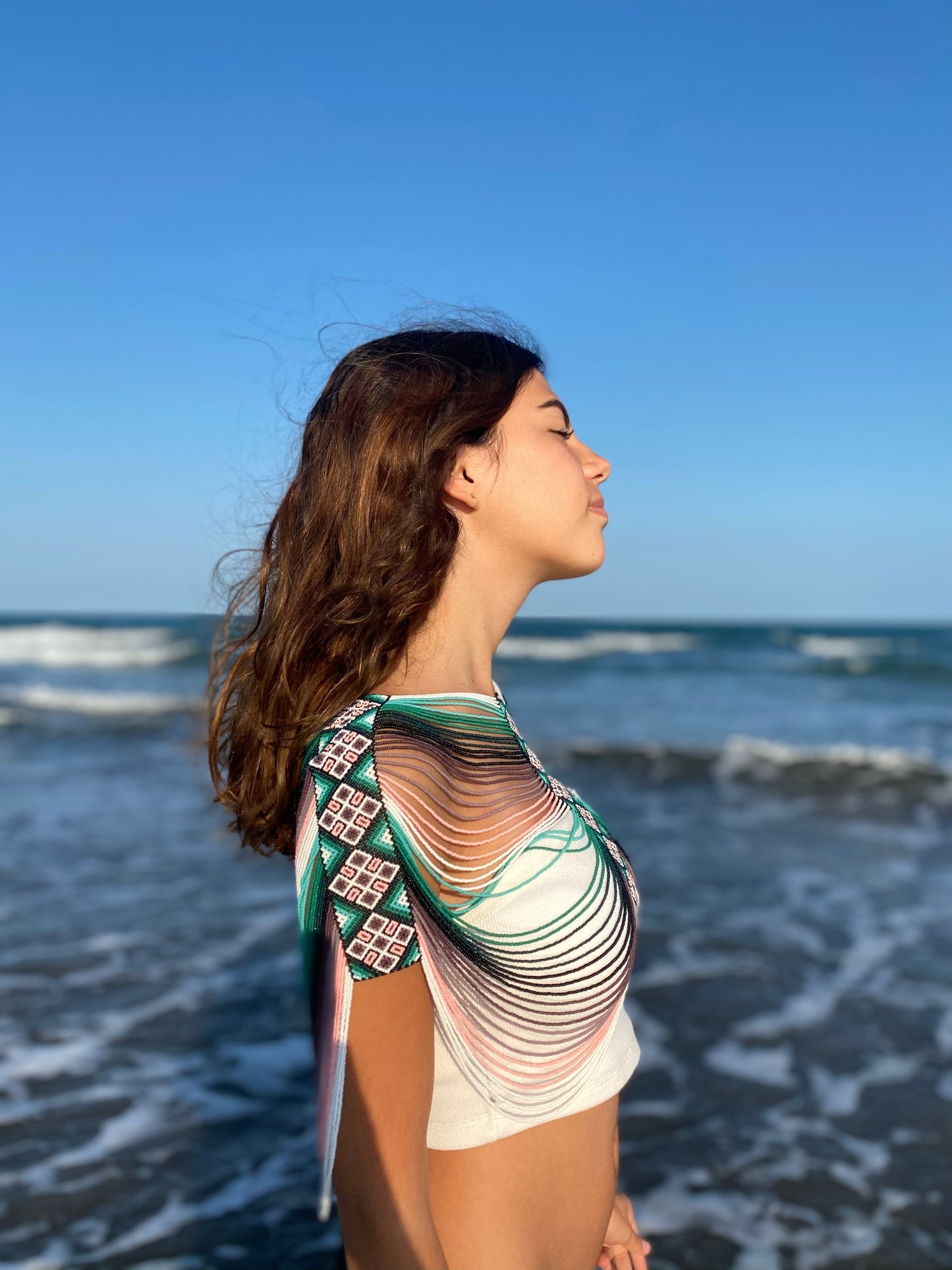 GODDESS TOP AQUA CORAL