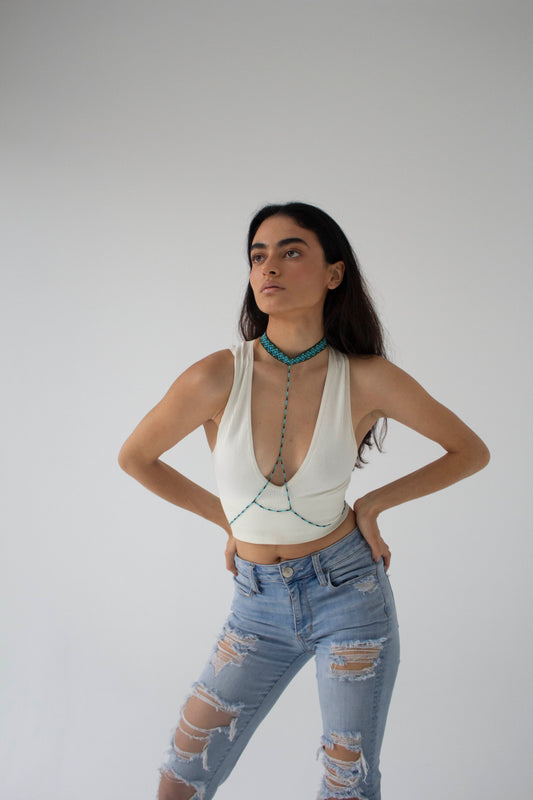 TRIANGLE CHOKER JADE