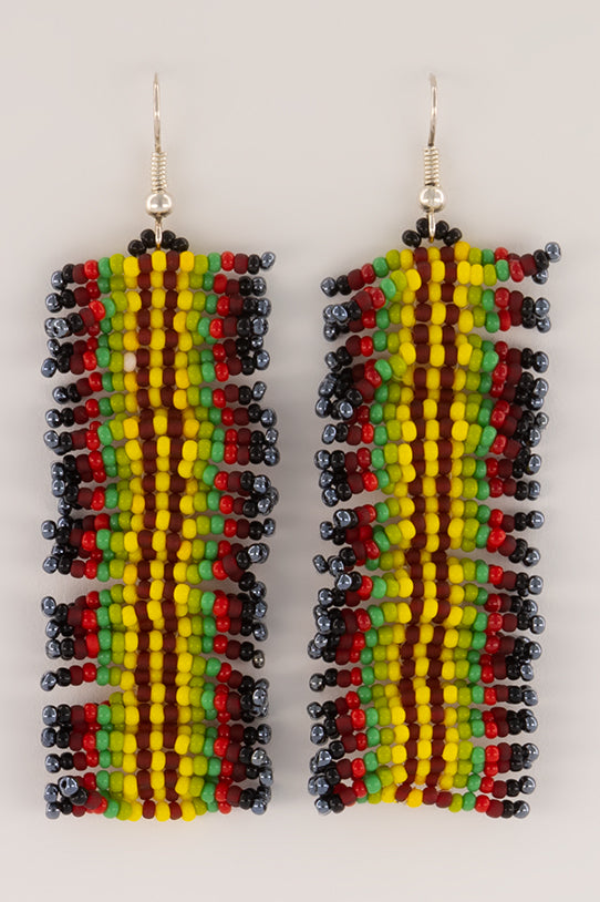 CENTIPEDE EARRINGS YELLOW/GREEN/BLACK