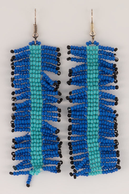 CENTIPEDE EARRINGS BLUE TURQUOISE