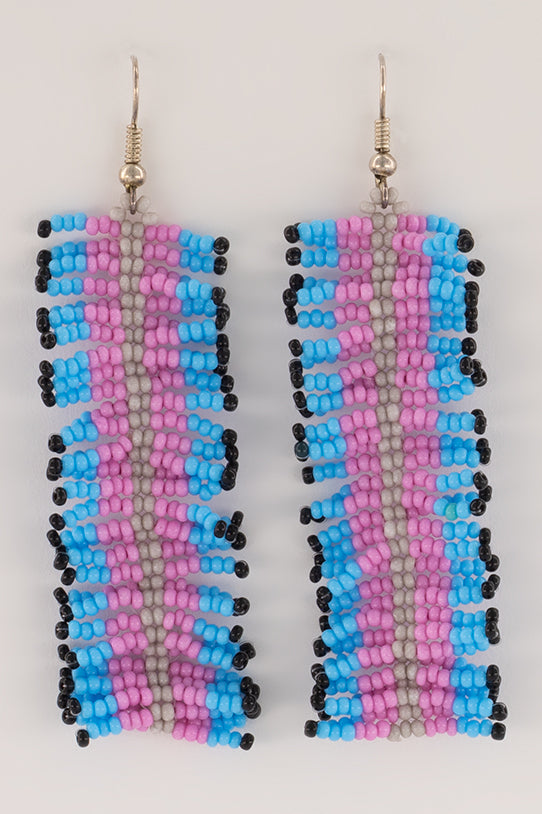 CENTIPEDE EARRINGS BLUE/PINK