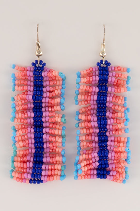 CENTIPEDE EARRINGS PINK DARK/BLUE