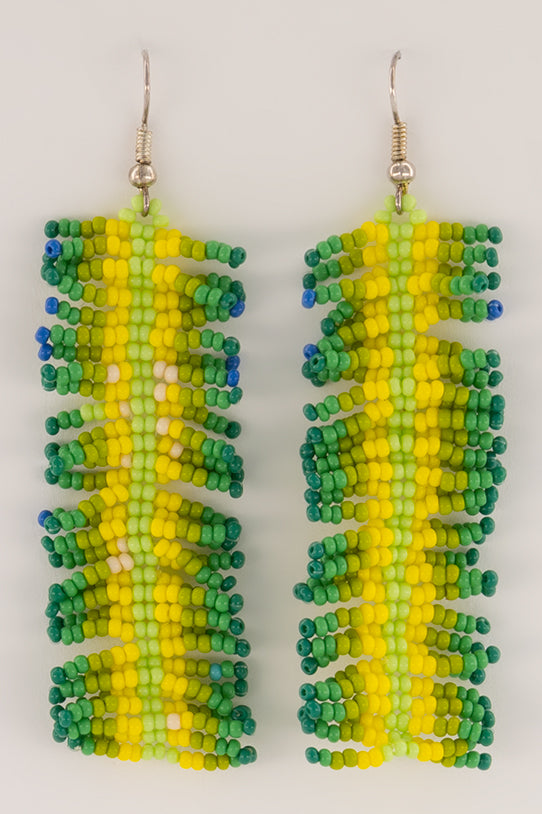 CENTIPEDE EARRINGS YELLOW/GREEN