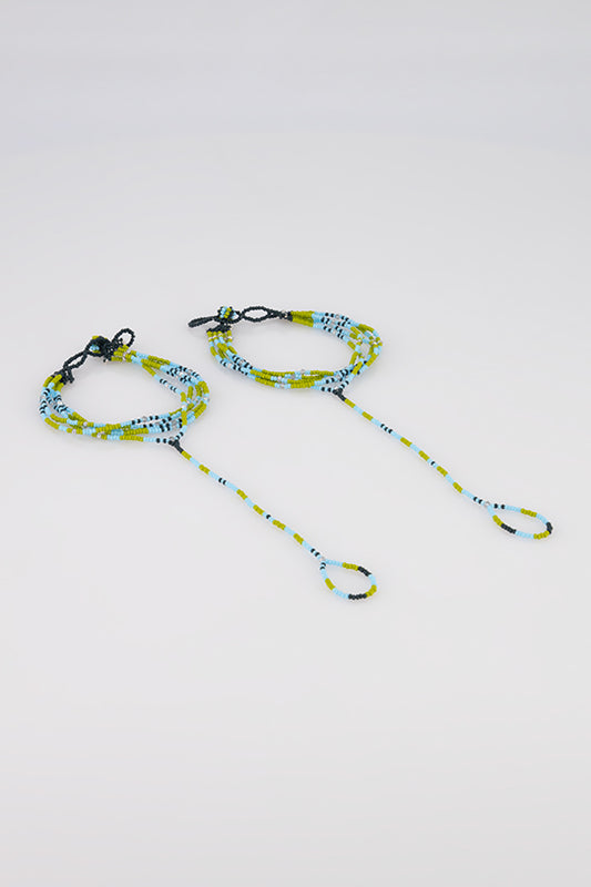 BAREFOOT SANDALS BABY BLUE/OILIVE GREEN