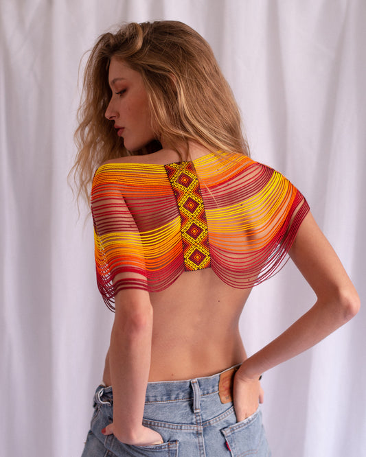 GODDESS TOP RED/ORANGE/YELLOW